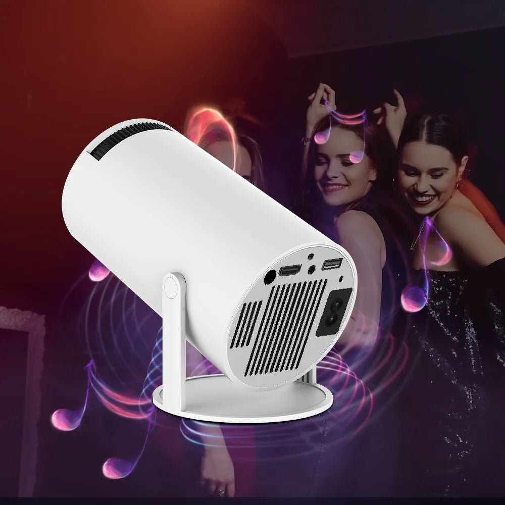Ultimate 4K Mini Projector: Transform Any Space into a Cinema with 4K 1080P, WiFi6, BT 5.0, Portable Speakers, All-in-One Entertainment Smart Projector.