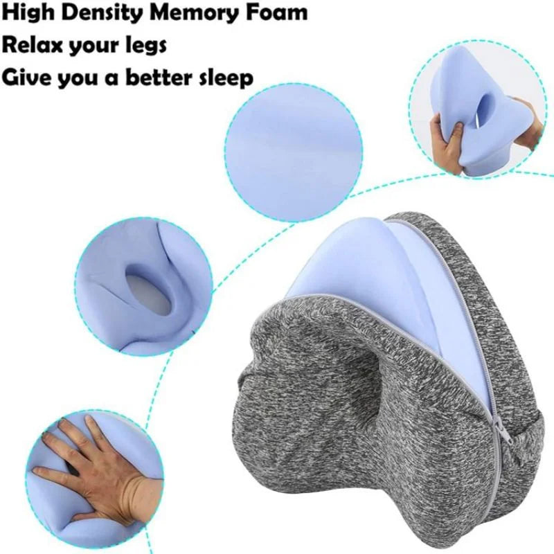 Premium Heart-Shaped Memory Foam Leg Pillow with Washable Cover for Ultimate Comfort - Perfect for Pregnant Women seeking Knee/Back Support