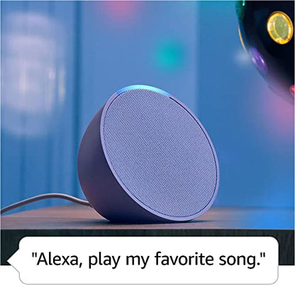 Amazon Echo Pop | Full sound compact smart speaker with Alexa | Lavender Bloom